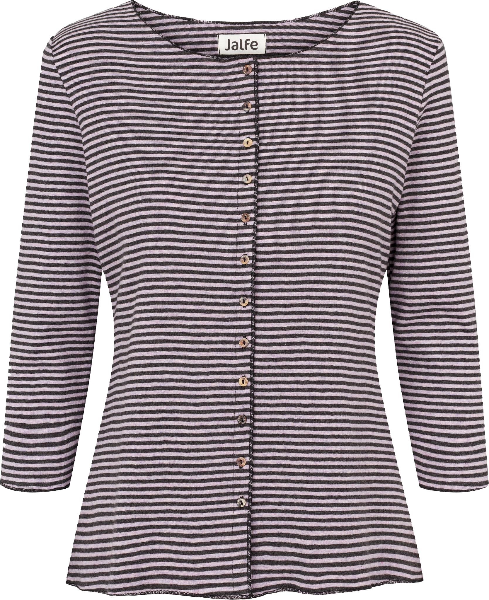 Cardigan 3/4 stripes organic cotton